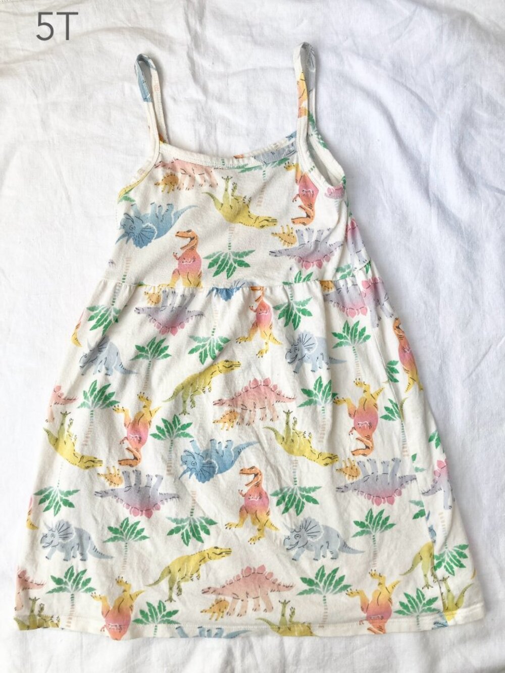 (🎨$3 PLAY) Old Navy 5T Toddler Girl Dinosaur Summer Dress Beach Casual Spring